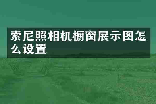 照相机橱窗展示图怎么设置
