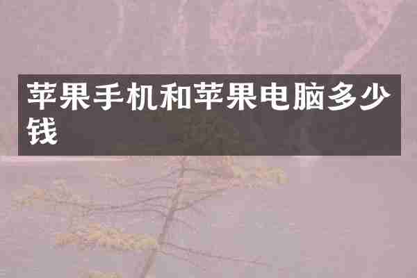 苹果手机和苹果电脑多少钱
