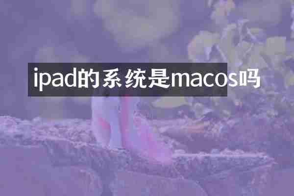 ipad的系统是macos吗