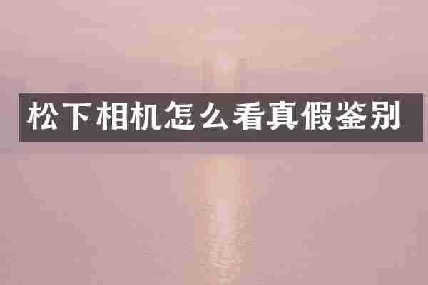 松下相机怎么看真假鉴别