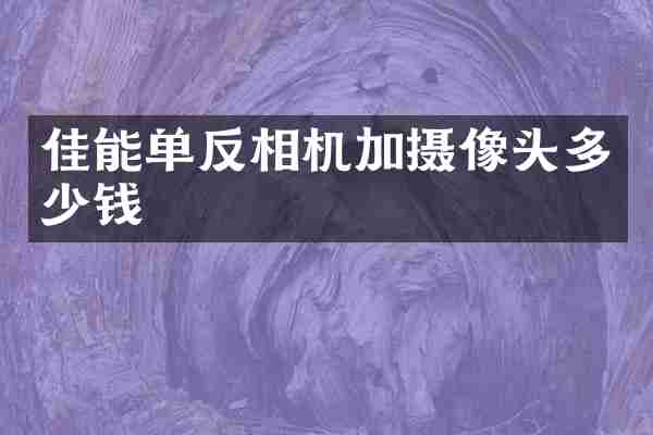 佳能单反相机加摄像头多少钱