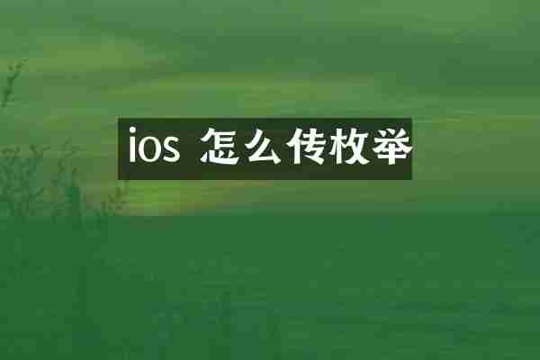 ios 怎么传枚举