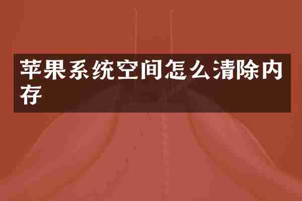 苹果系统空间怎么清除内存