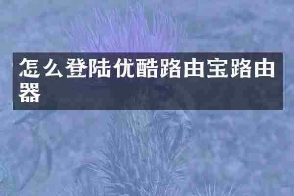 怎么登陆优酷路由宝路由器