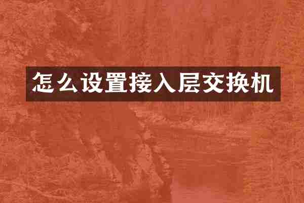 怎么设置接入层交换机