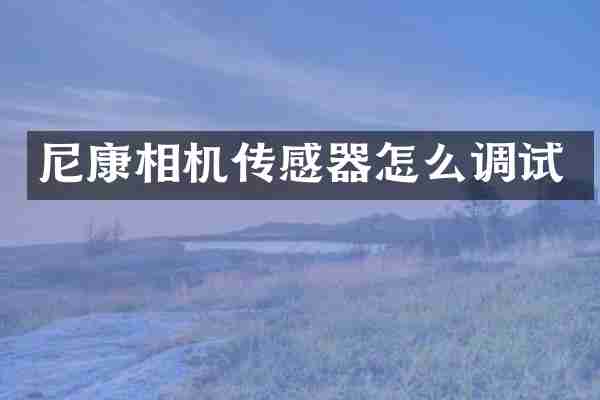 尼康相机传感器怎么调试