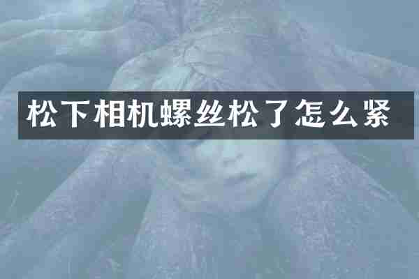 松下相机螺丝松了怎么紧