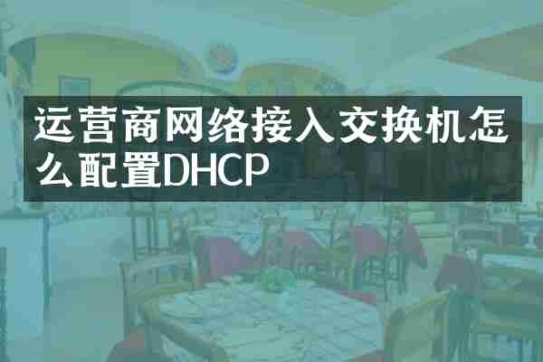 运营商网络接入交换机怎么配置DHCP