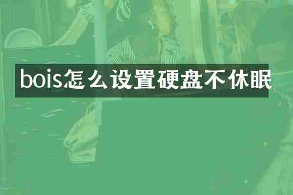 bois怎么设置硬盘不休眠