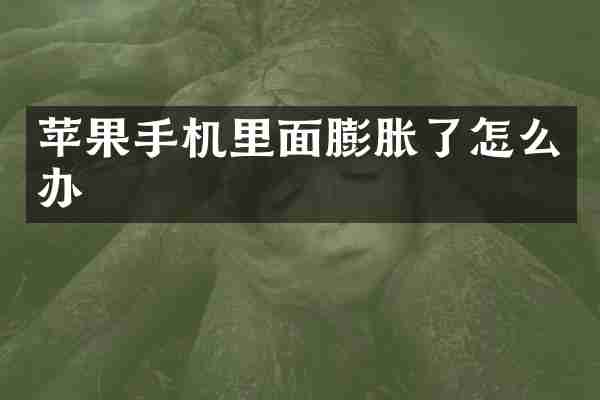 苹果手机里面膨胀了怎么办