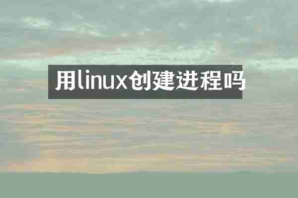用linux创建进程吗