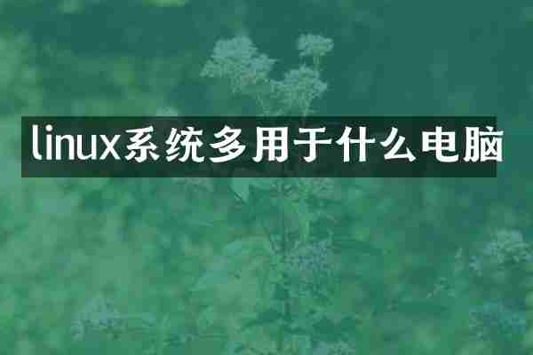linux系统多用于什么电脑