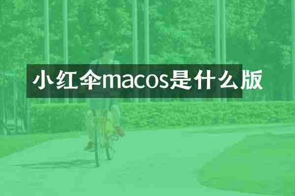 小红伞macos是什么版