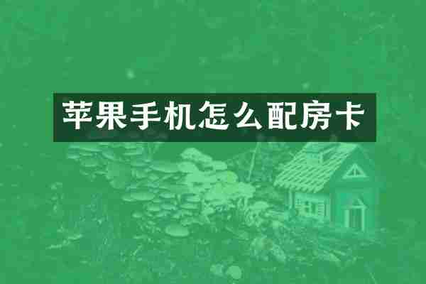 苹果手机怎么配房卡