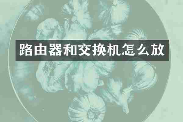 路由器和交换机怎么放