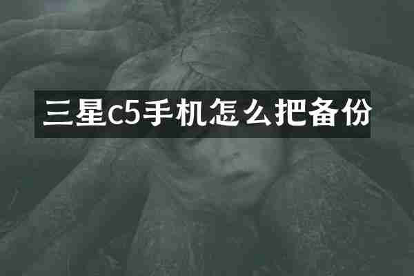 三星c5手机怎么把备份