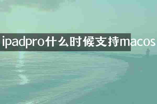 ipadpro什么时候支持macos