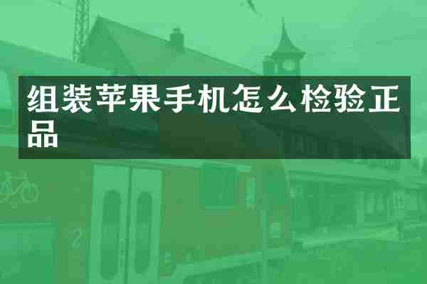 组装苹果手机怎么检验正品