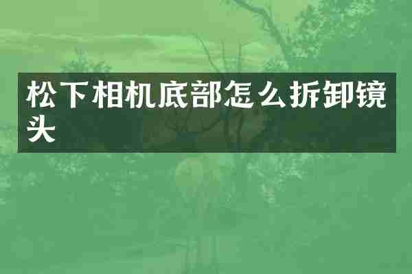松下相机底部怎么拆卸镜头