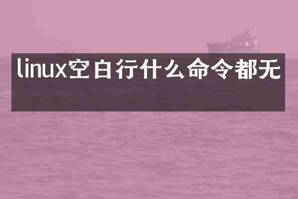 linux空白行什么命令都无效