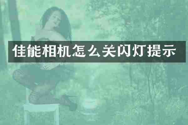 佳能相机怎么关闪灯提示