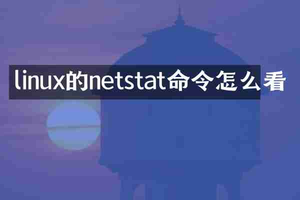 linux的netstat命令怎么看