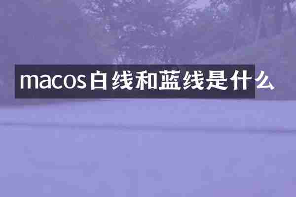 macos白线和蓝线是什么