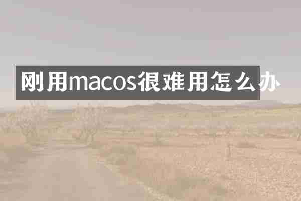 刚用macos很难用怎么办