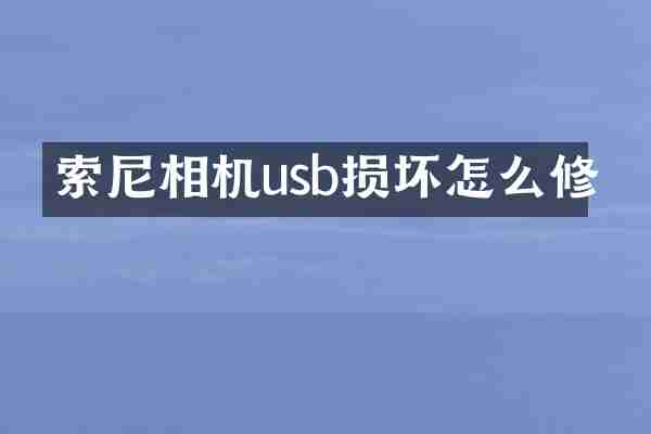 索尼相机usb损坏怎么修