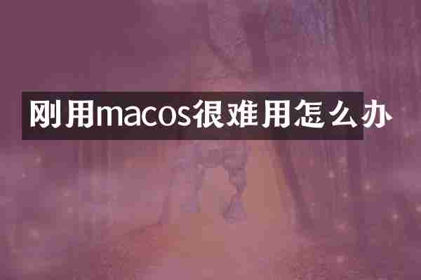 刚用macos很难用怎么办