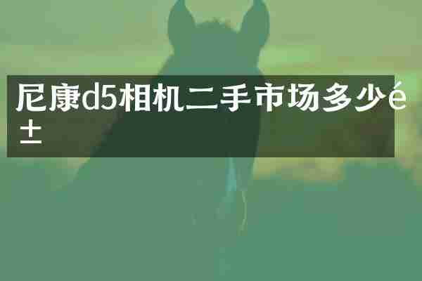 尼康d5相机二手市场多少钱