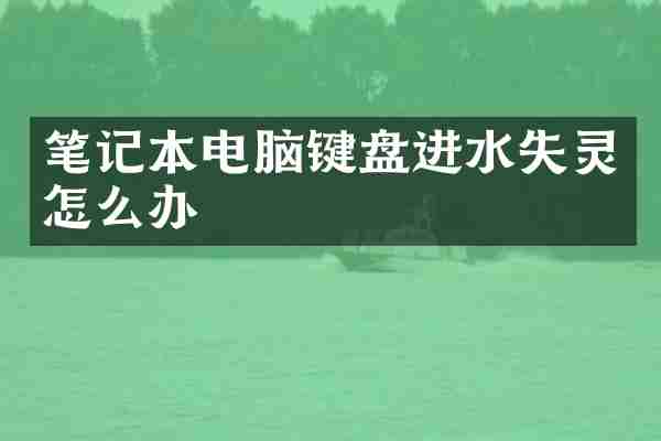 笔记本电脑键盘进水失灵怎么办