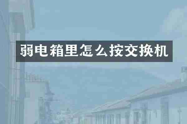 弱电箱里怎么按交换机