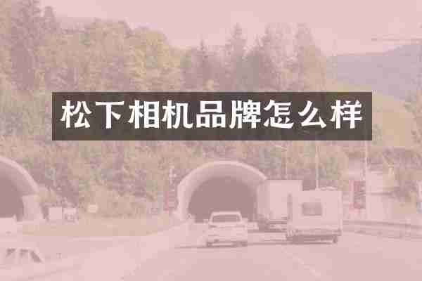 松下相机品牌怎么样