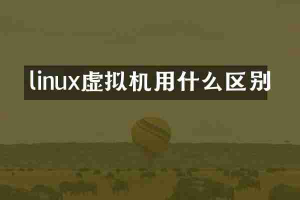 linux虚拟机用什么区别