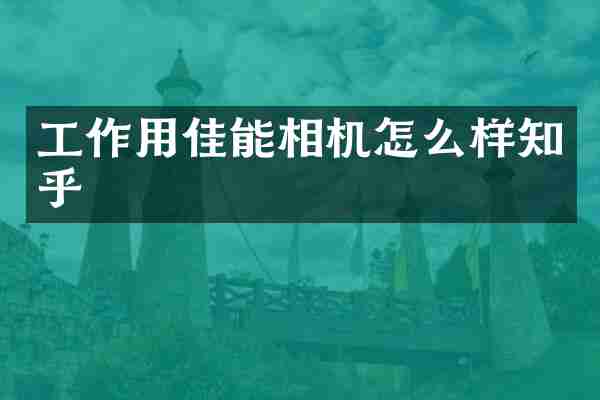 工作用佳能相机怎么样知乎