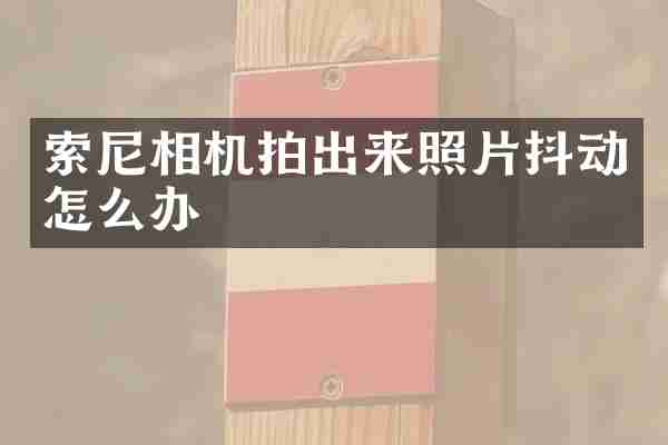 索尼相机拍出来照片抖动怎么办