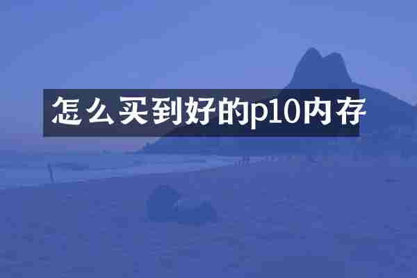 怎么买到好的p10内存