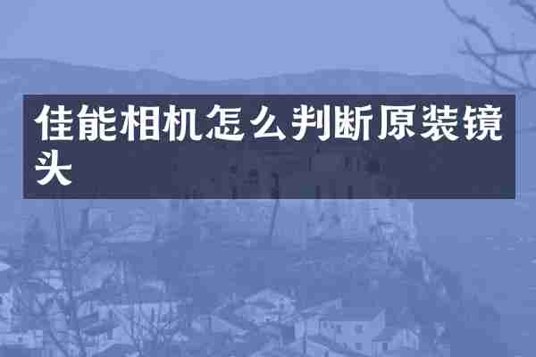 佳能相机怎么判断原装镜头