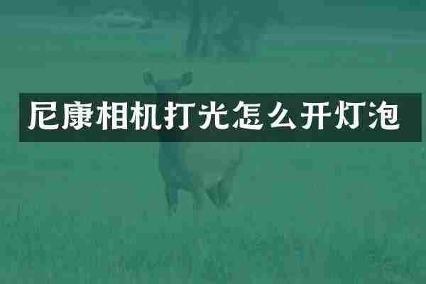 尼康相机打光怎么开灯泡