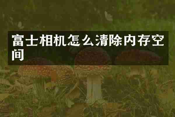 富士相机怎么清除内存空间