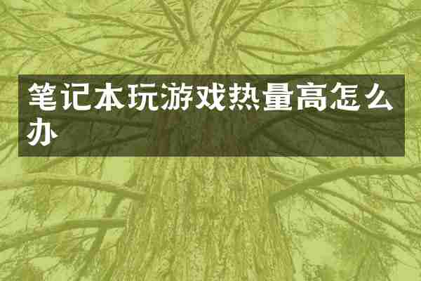 笔记本玩游戏热量高怎么办