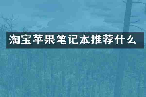 淘宝苹果笔记本推荐什么