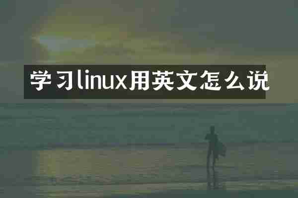 学习linux用英文怎么说