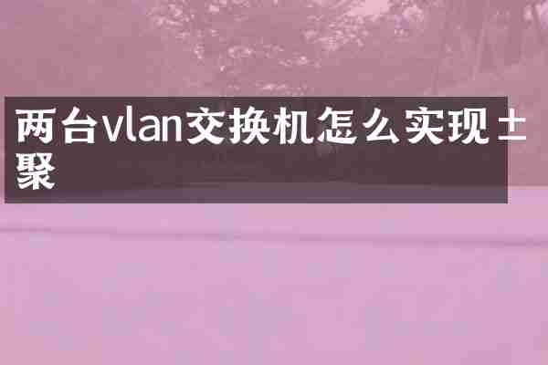 两台vlan交换机怎么实现汇聚