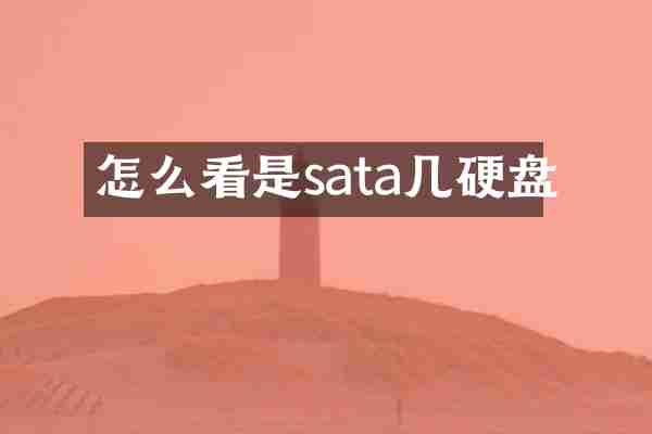 怎么看是sata几硬盘