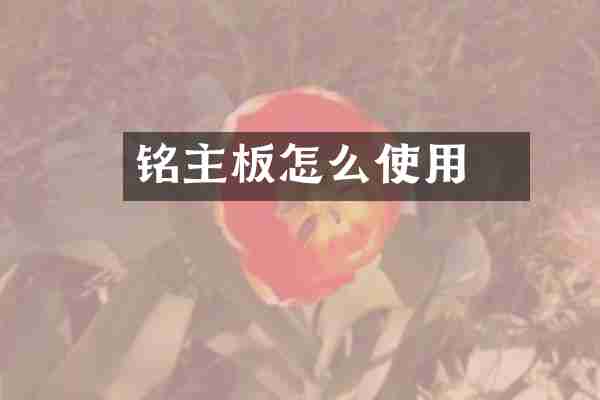 铭瑄主板怎么使用