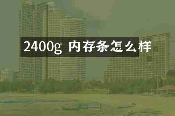 2400g 内存条怎么样