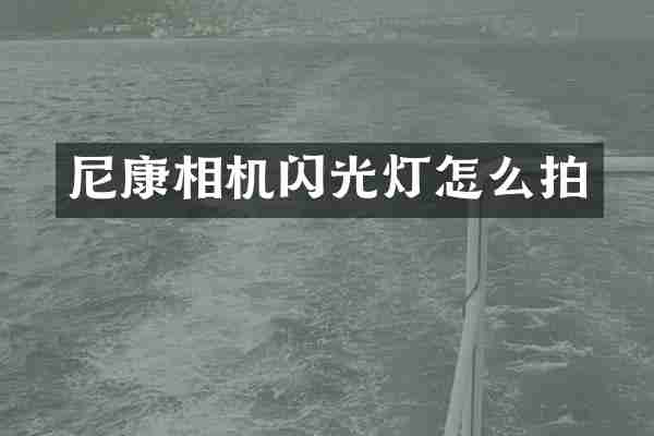 尼康相机闪光灯怎么拍
