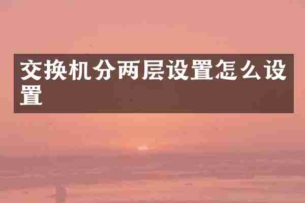 交换机分两层设置怎么设置